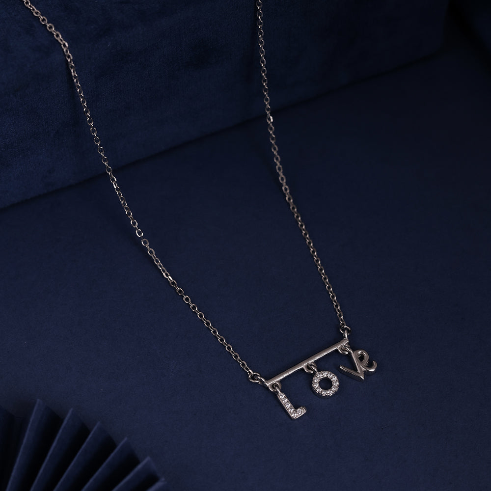 AllWell Jewellery Romantic Love Drop 925 Sterling Silver Pendant Set