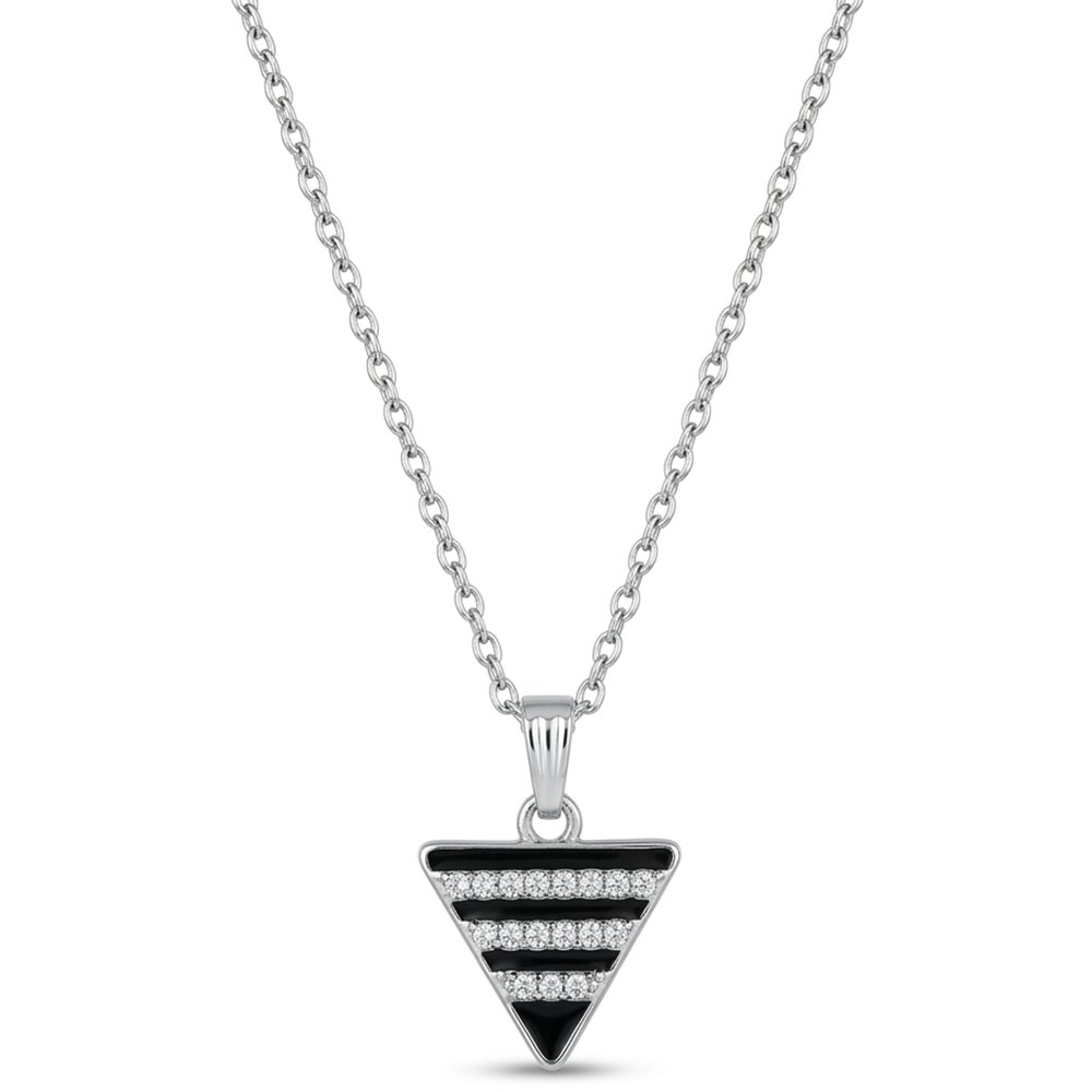 Urthn Silver Plated Chain Pendant Earrings Rings And Bracelet Jewellery Combo Set (Pack of 6)
