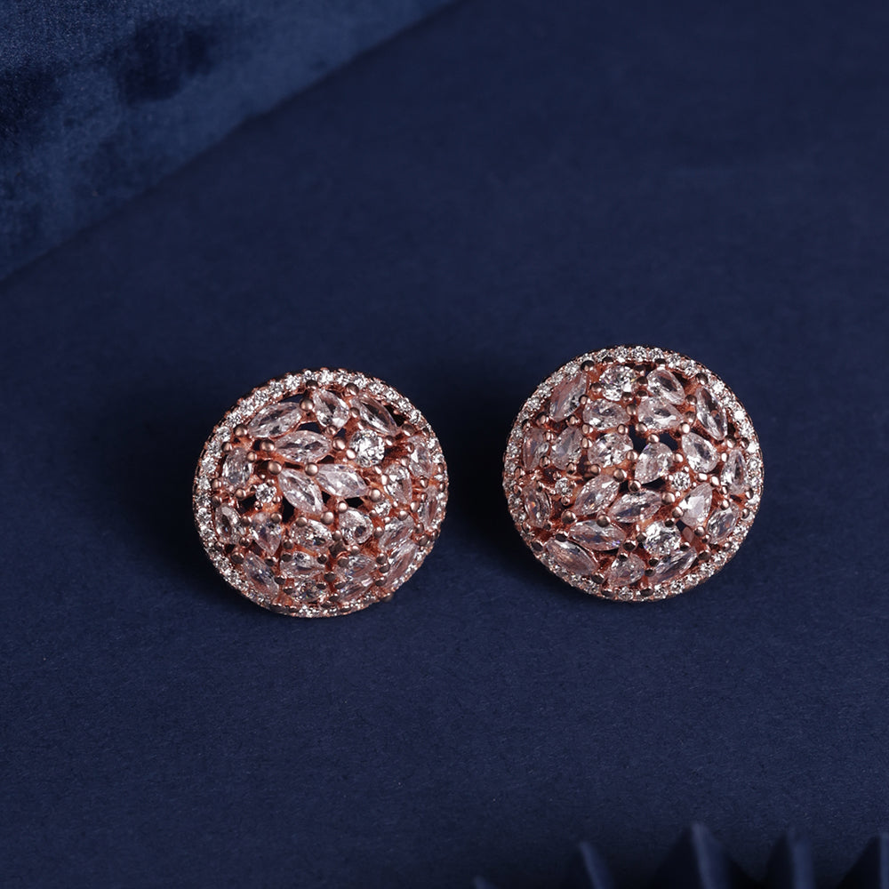 AllWell Jewellery Designer Spark Dome 925 Sterling Silver Stud Earrings