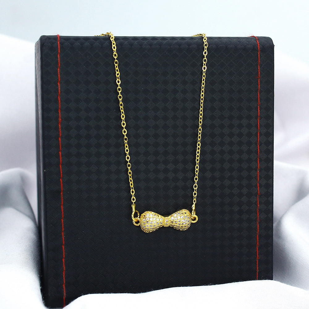 Mahavir Gold Plated Austrian Stone Chain Pendant