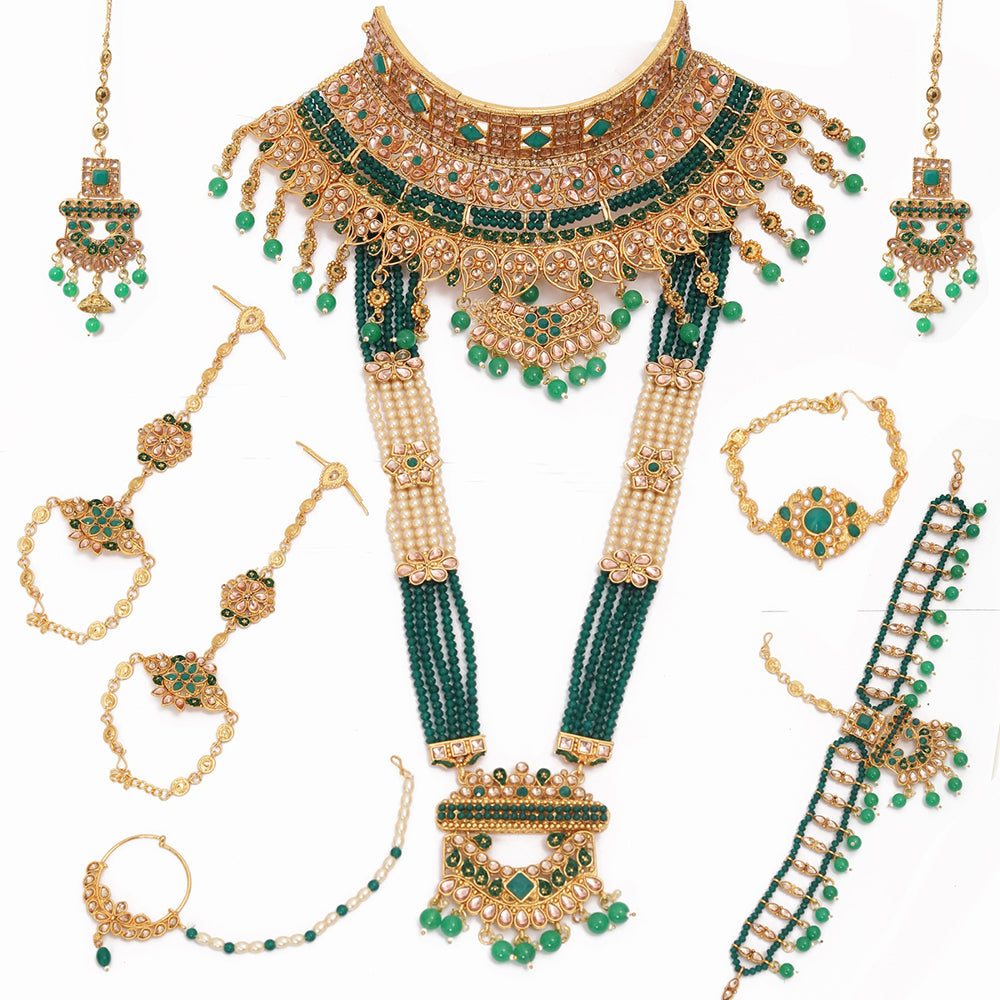 Neetu Art Gold Plated Kundan Bridal Set