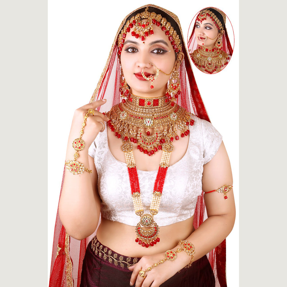 Neetu Art Gold Plated Kundan Bridal Set
