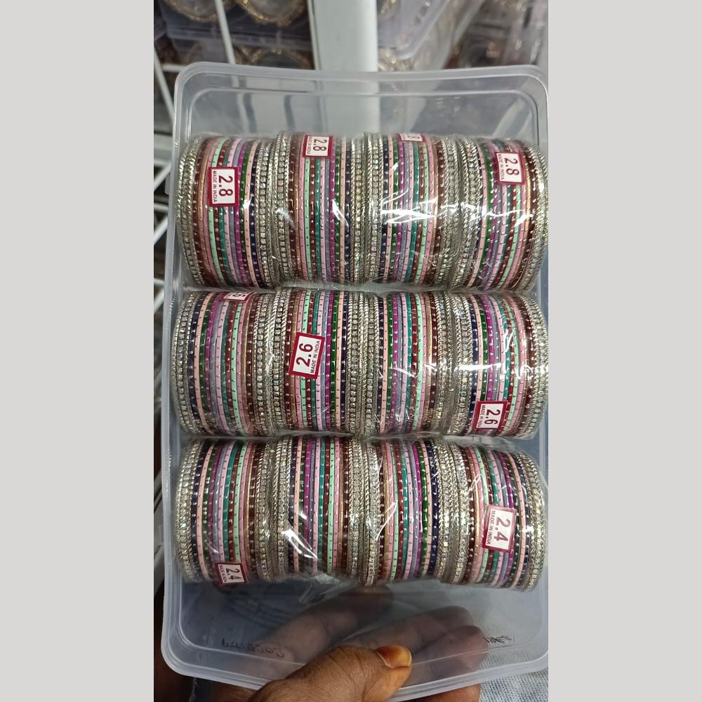 Pratima Jewellery Mart Statement Metal Bangles Set for Women