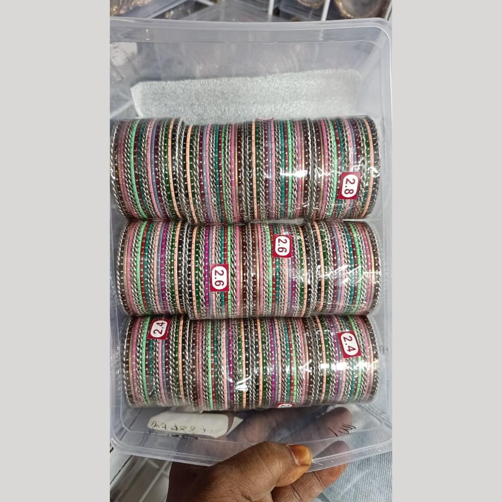 Pratima Jewellery Mart Statement Metal Bangles Set for Women
