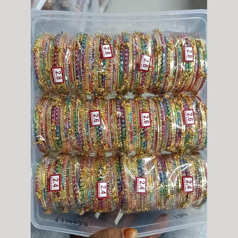 Pratima Jewellery Mart Statement Metal Kashmiri Bangles Set for Women