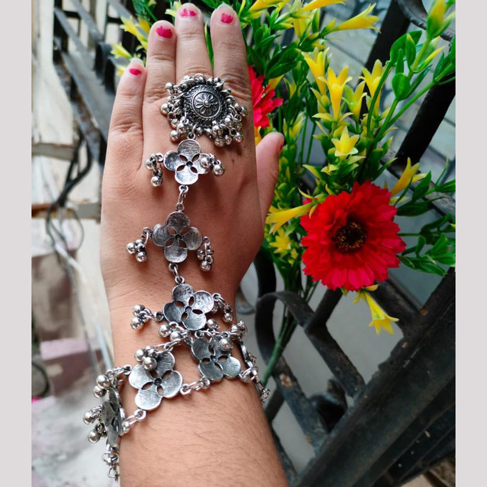 Manisha Jewellery Oxidised Plated Hand Harness