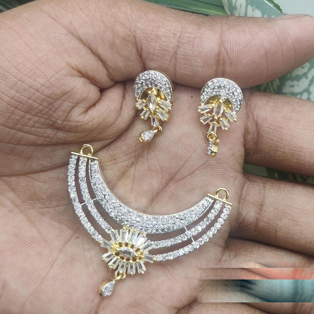 Manisha Jewellery American Diamond Mangalsutra Pendant With