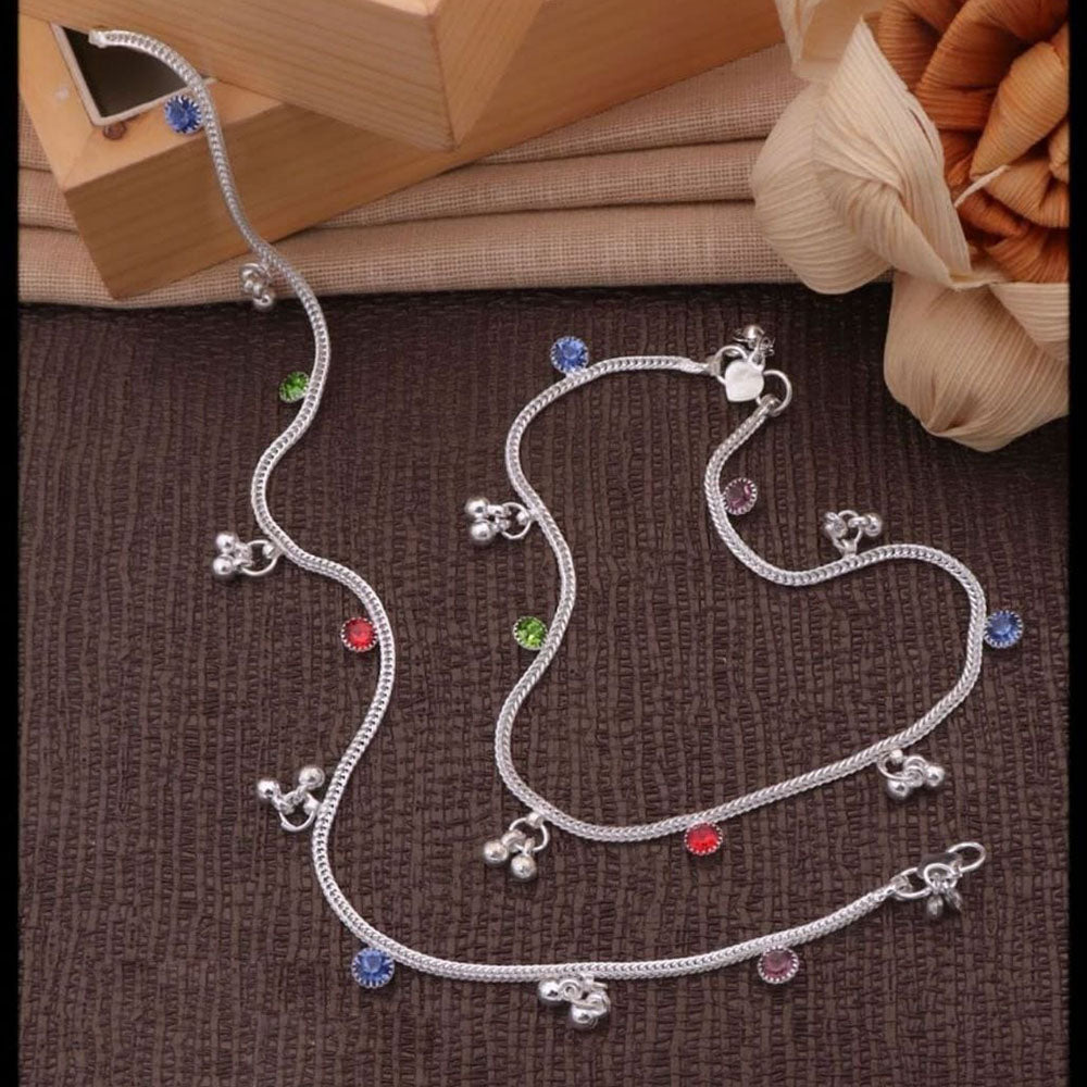 Manisha Jewellery Silver Plated Austrian Stone Payal – JewelEMarket