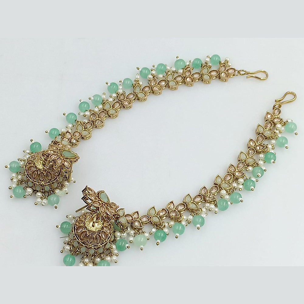 Manisha Jewellery Gold Plated Crystal Stone Jhumki Earrings