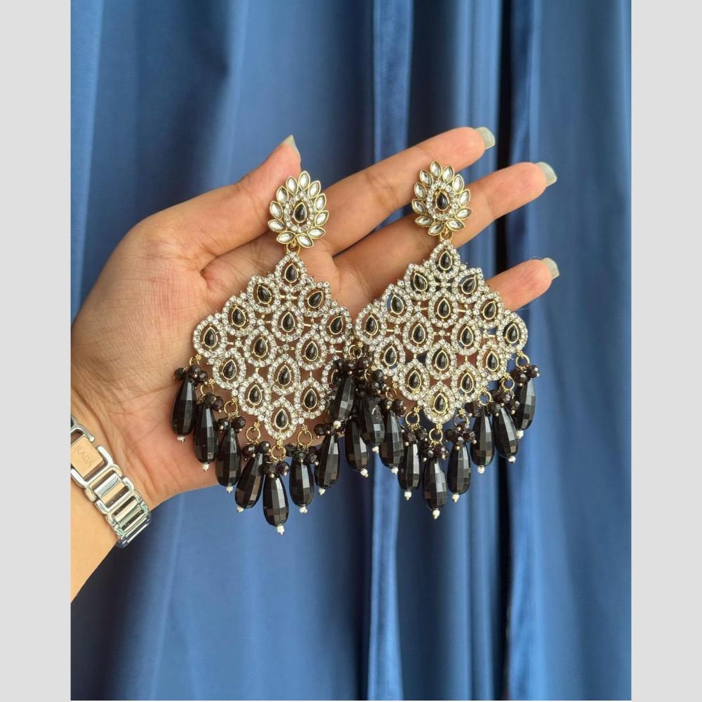 Manisha Jewellery Gold Plated Kundan Stone And Pearls Dangler Earrings