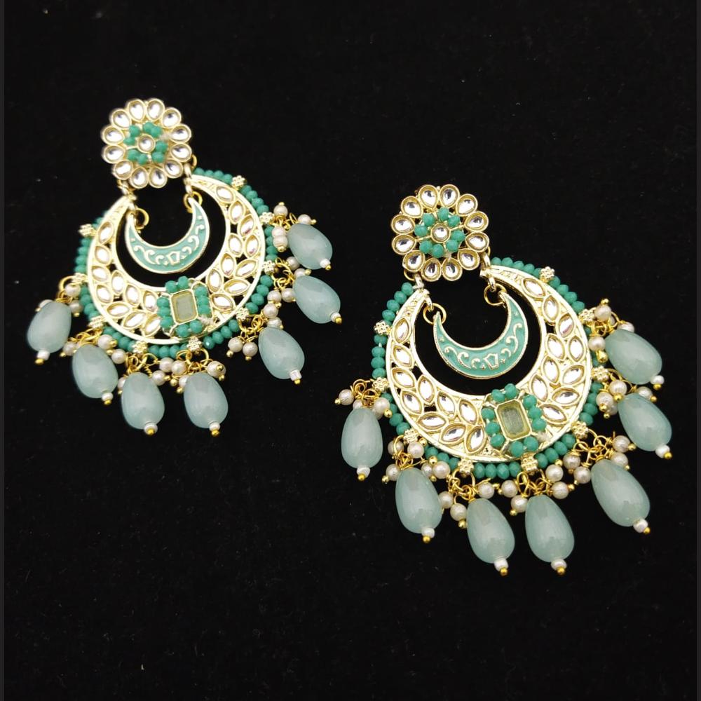 Manisha Jewellery Gold Plated Kundan Stone And Pearls Dangler Earrings