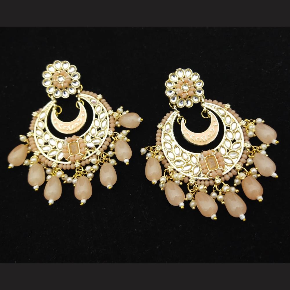 Manisha Jewellery Gold Plated Kundan Stone And Pearls Dangler Earrings