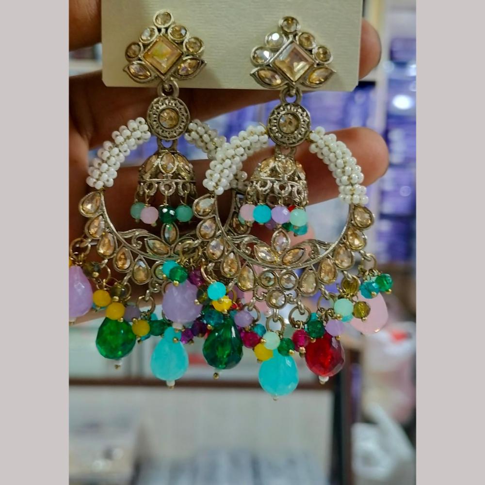 Manisha Jewellery Gold Plated Kundan Stone And Pearls Dangler Earrings
