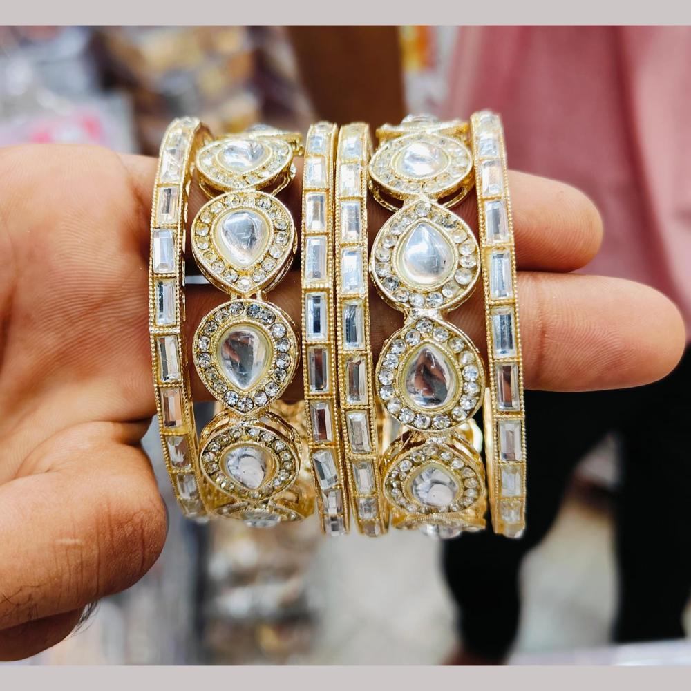 Manisha Jewellery Gold Plated Crystal Stone Bangles Set