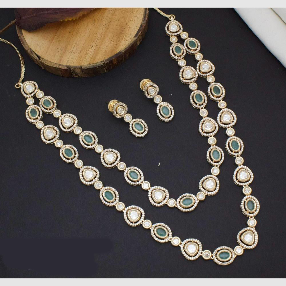 Manisha Jewellery Gold Plated Kundan Stone Necklace Set