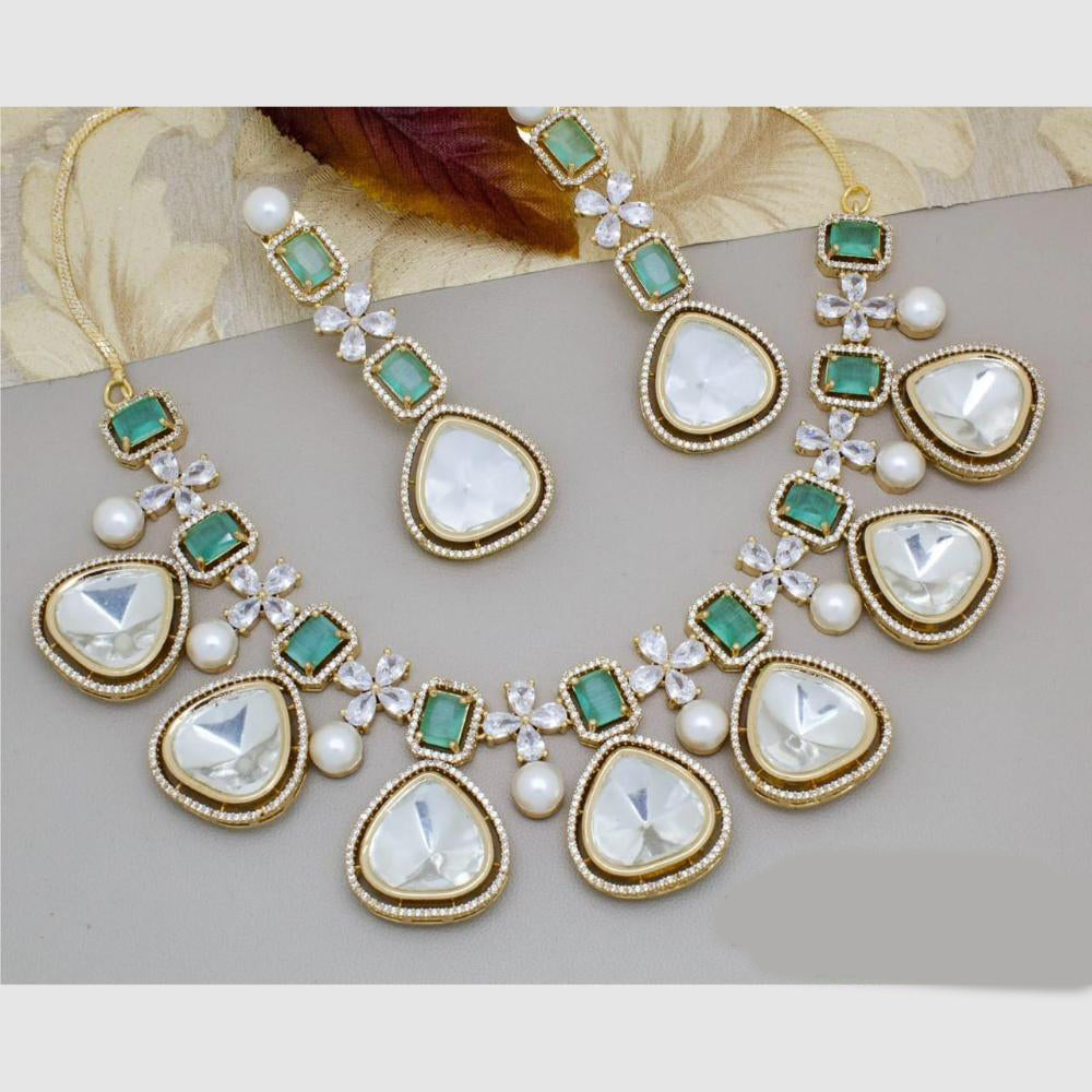 Manisha Jewellery Gold Plated Crystal  Stone  Necklace Set