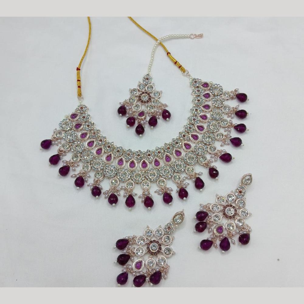 Manisha Jewellery Gold Plated Austrian Stone Necklace Set