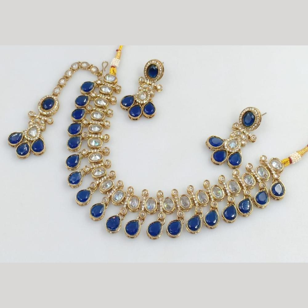 Manisha Jewellery Gold Plated Crystal Stone Necklace Set