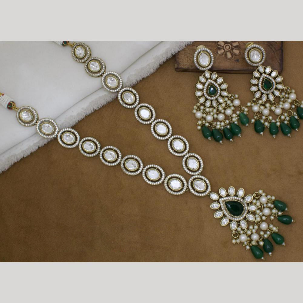 Manisha Jewellery Gold Plated Crystal Stone Necklace Set