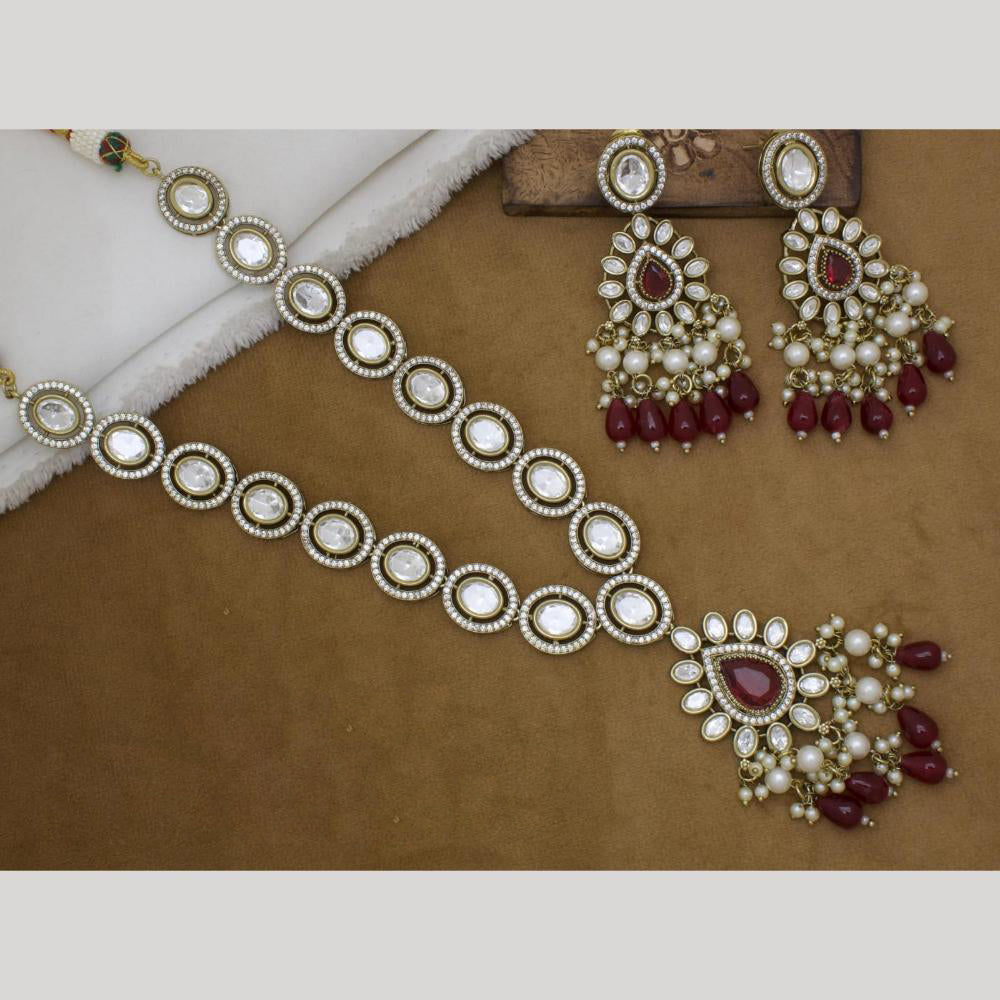 Manisha Jewellery Gold Plated Crystal Stone Necklace Set