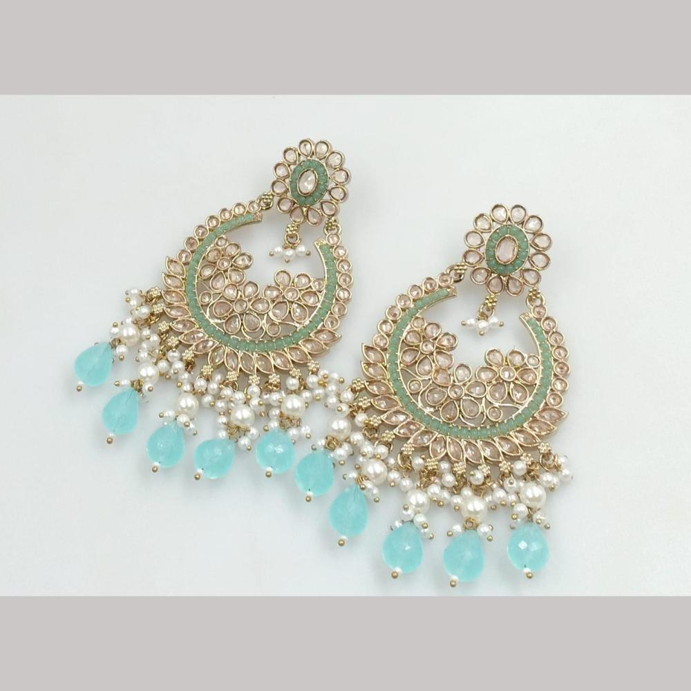 Manisha Jewellery Gold Plated Crystal Stone And Pearls Dangler Earrings