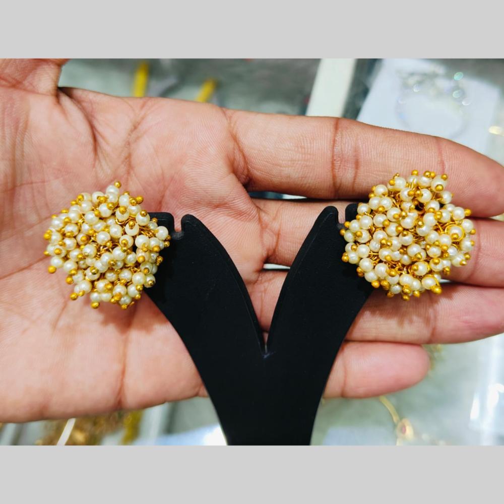 Manisha Jewellery Gold Plated Pearls Studs Earrings