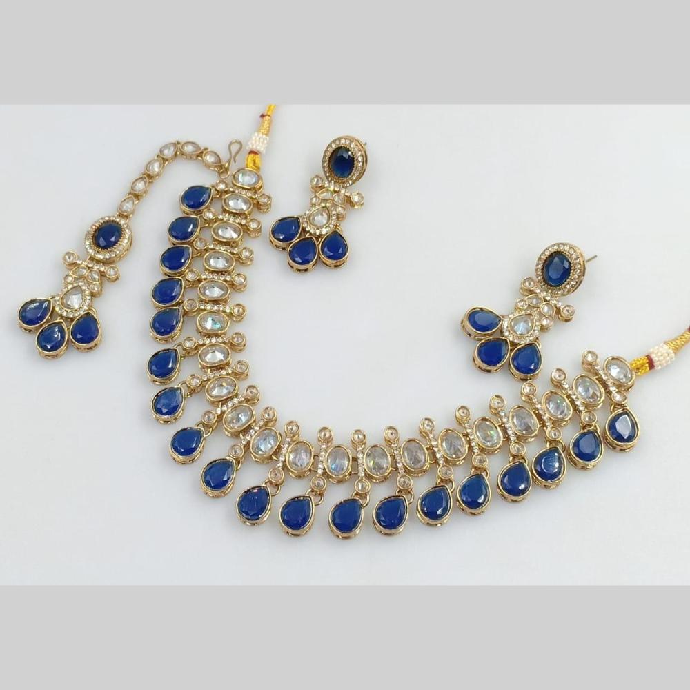 Manisha Jewellery Gold Plated Crystal Stone Necklace Set