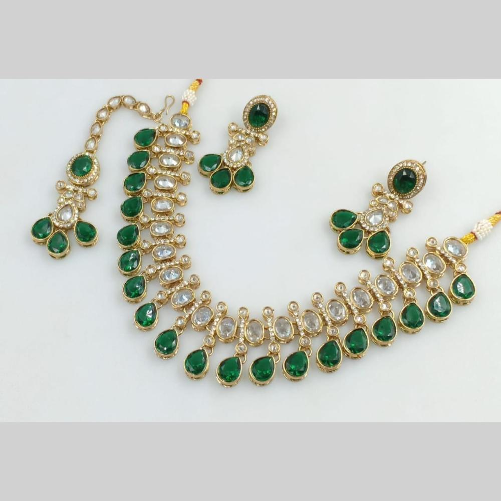 Manisha Jewellery Gold Plated Crystal Stone Necklace Set