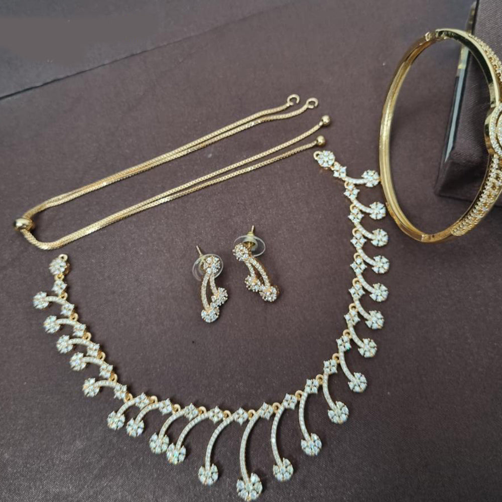 Manisha Jewellery Gold Plated Austrian Stone Combo Set
