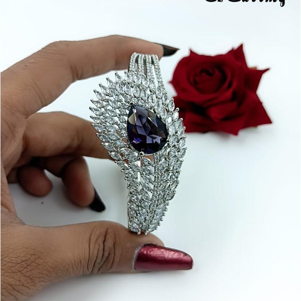 Manisha Jewellery Silver Plated AD Bracelet