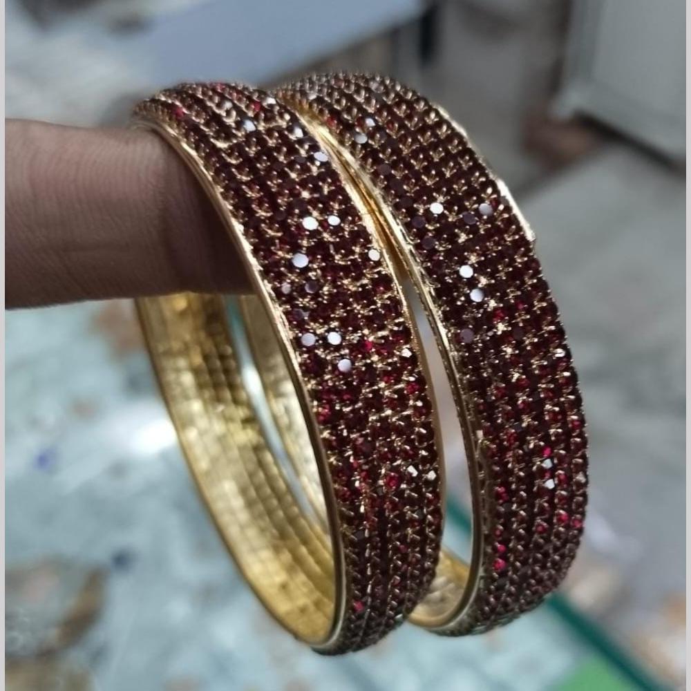 Manisha Jewellery Gold Plated Austrian Stone Bangles Set