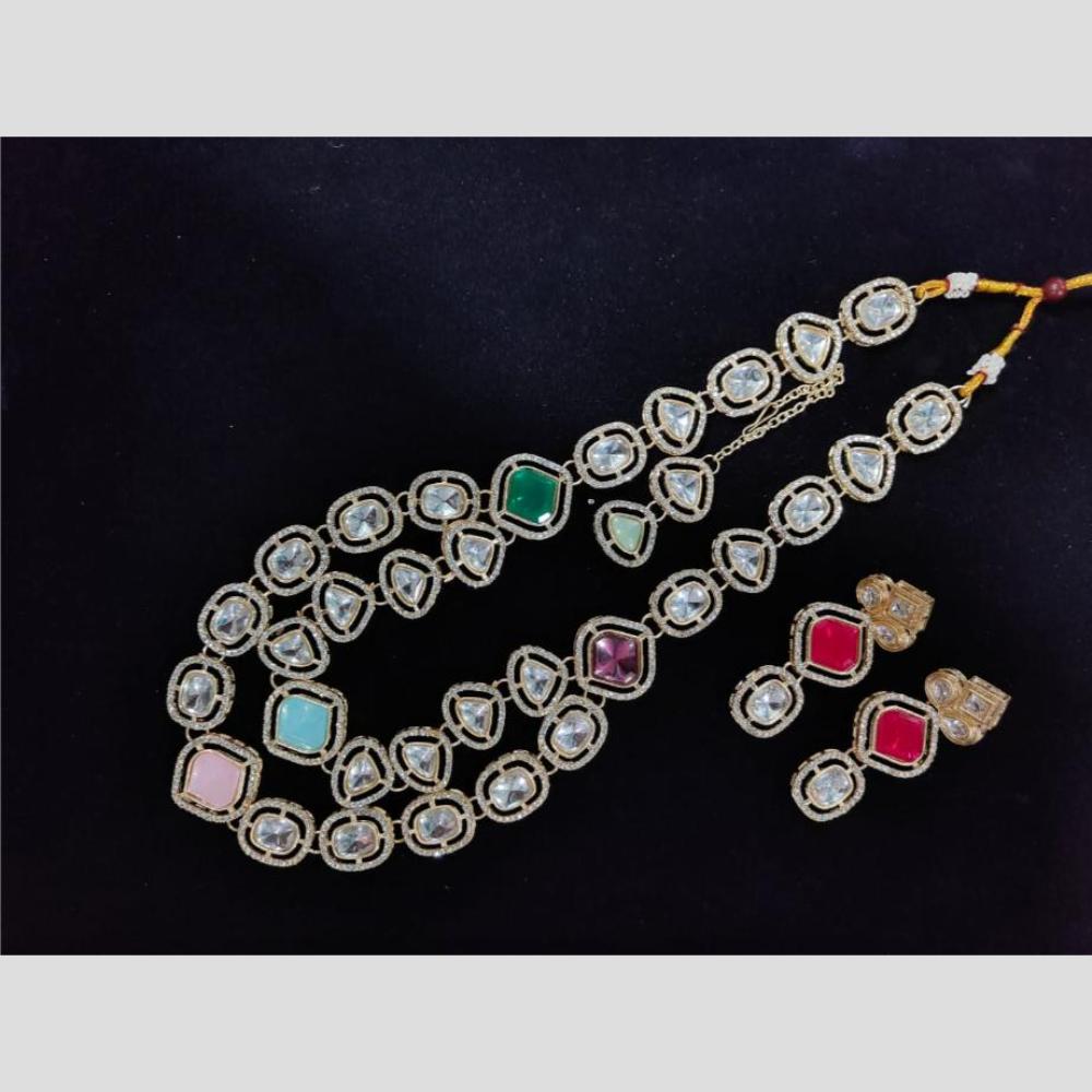 Manisha Jewellery Gold Plated Kundan Stone Necklace Set
