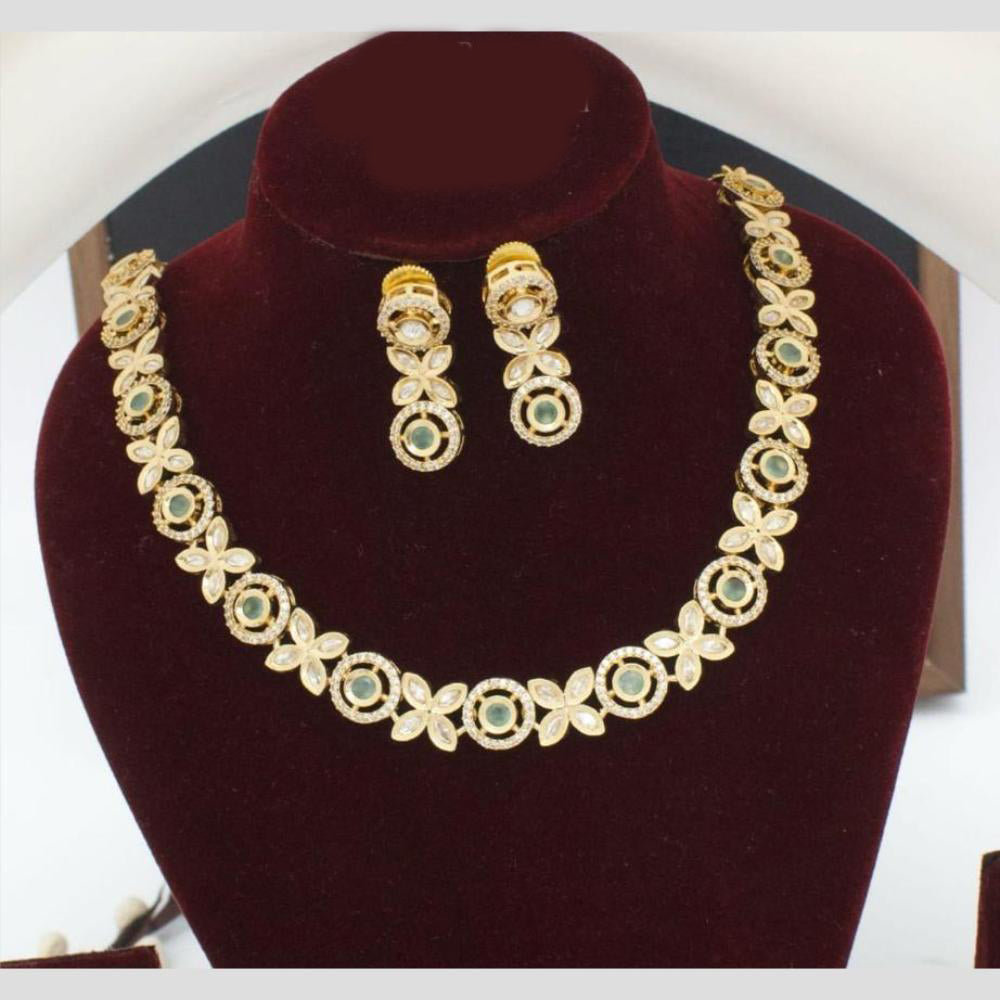 Manisha Jewellery Gold Plated Kundan Stone Necklace Set