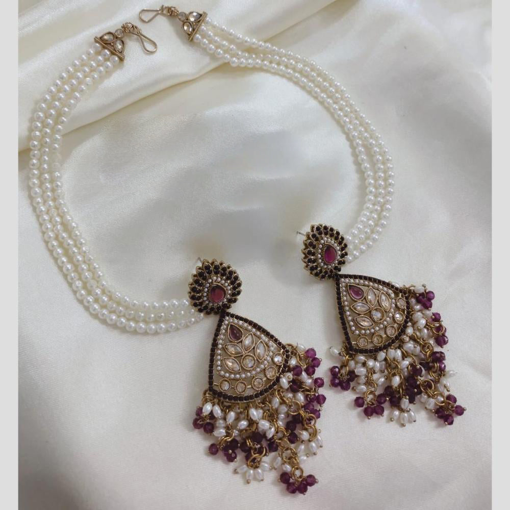 Manisha Jewellery Gold Plated Crystal Stone Kan Chain Dangler