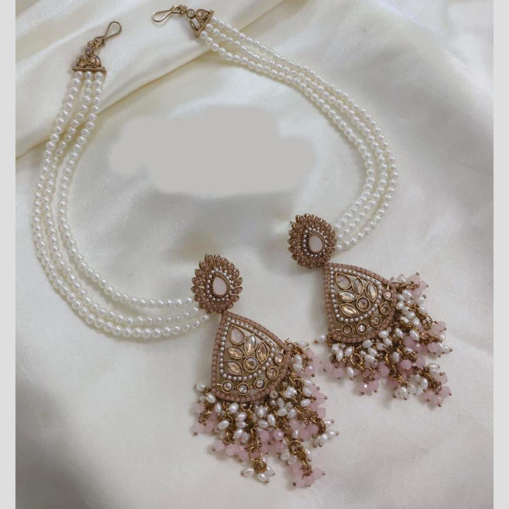 Manisha Jewellery Gold Plated Crystal Stone Kan Chain Dangler