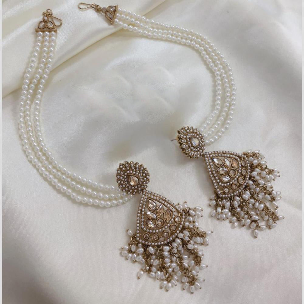 Manisha Jewellery Gold Plated Crystal Stone Kan Chain Dangler