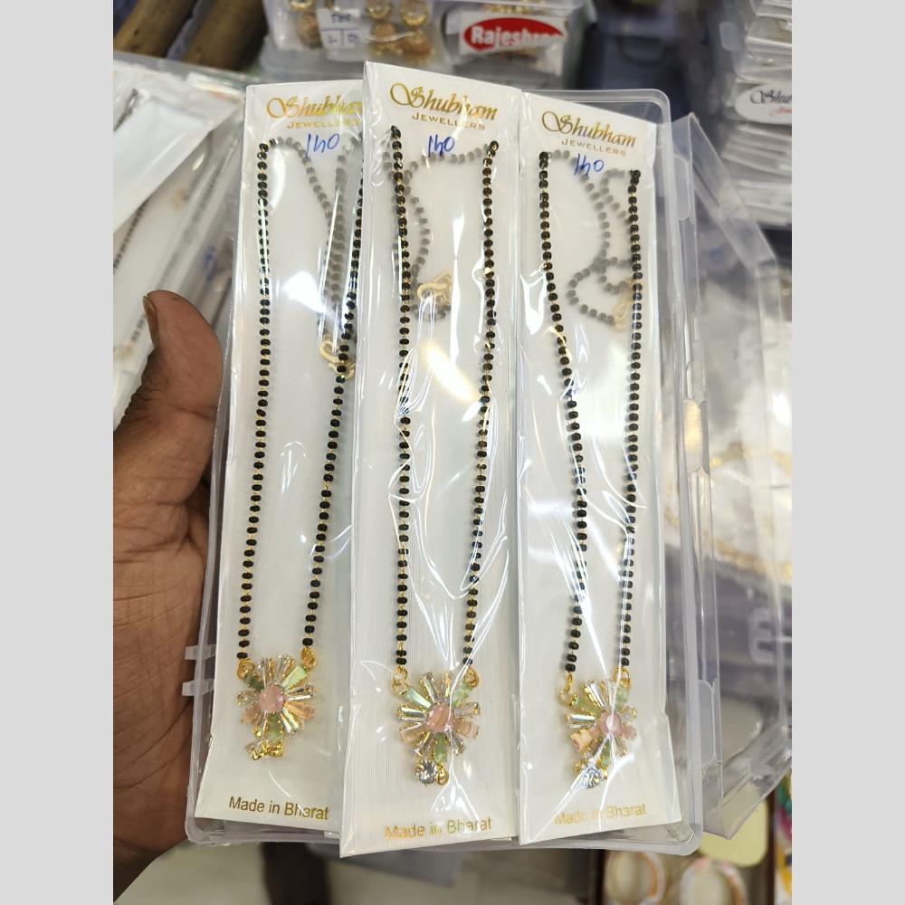 Manisha Jewellery Gold Plated Crystal Stone Manglasutra (One Piece Only)