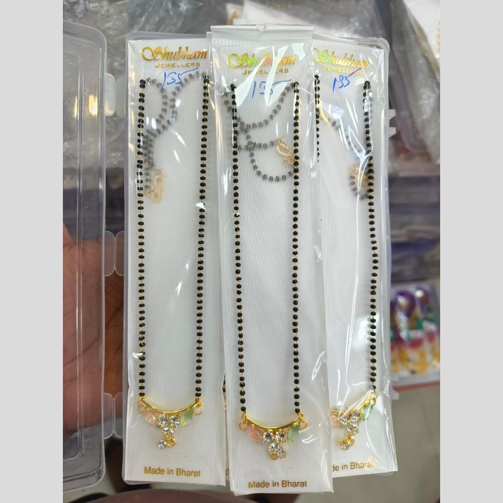 Manisha Jewellery Gold Plated Crystal Stone Manglasutra (One Piece Only)