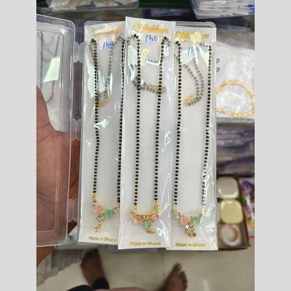 Manisha Jewellery Gold Plated Crystal Stone Manglasutra (One Piece Only)