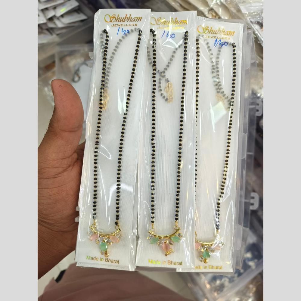 Manisha Jewellery Gold Plated Crystal Stone Manglasutra (One Piece Only)