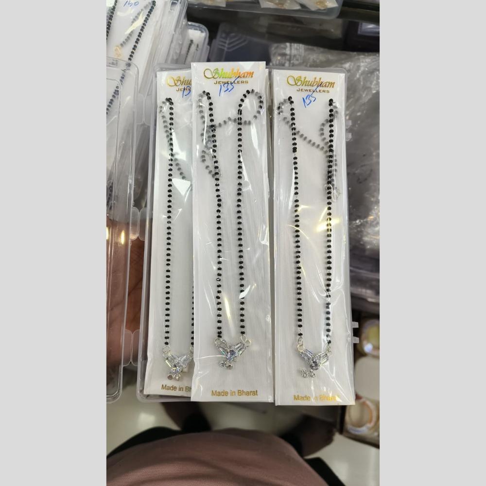 Manisha Jewellery Silver Plated Crystal Stone Manglasutra (One Piece Only)