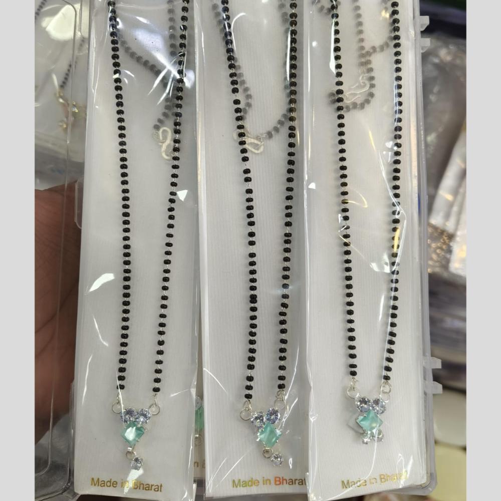 Manisha Jewellery Silver Plated Crystal Stone Manglasutra (One Piece Only)