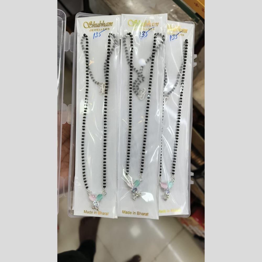 Manisha Jewellery Silver Plated Crystal Stone Manglasutra (One Piece Only)