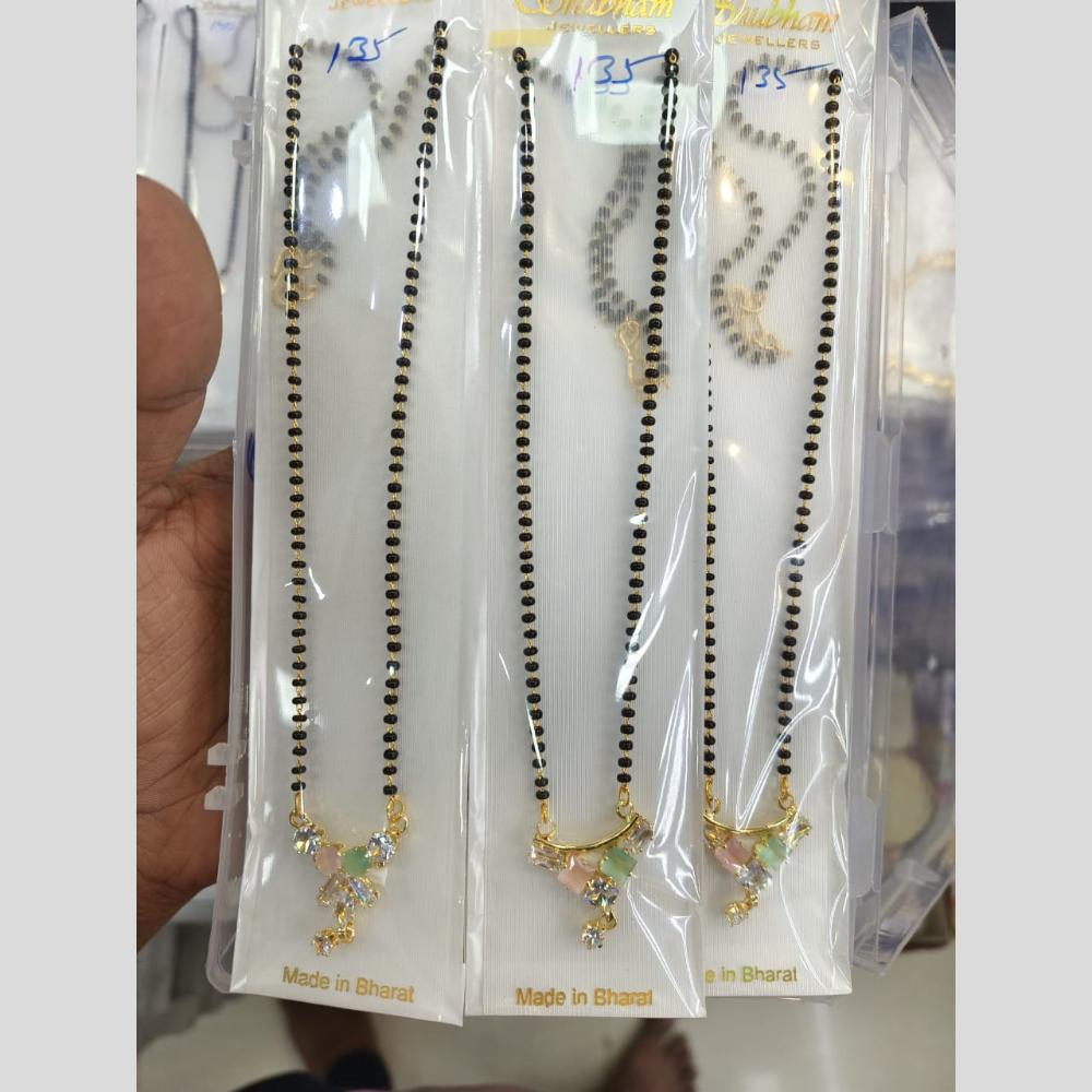 Manisha Jewellery Gold Plated Crystal Stone Manglasutra (One Piece Only)