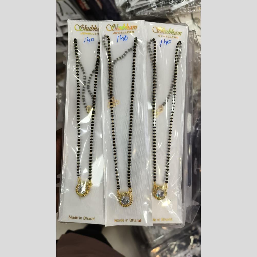 Manisha Jewellery Gold Plated Crystal Stone Manglasutra (One Piece Only)