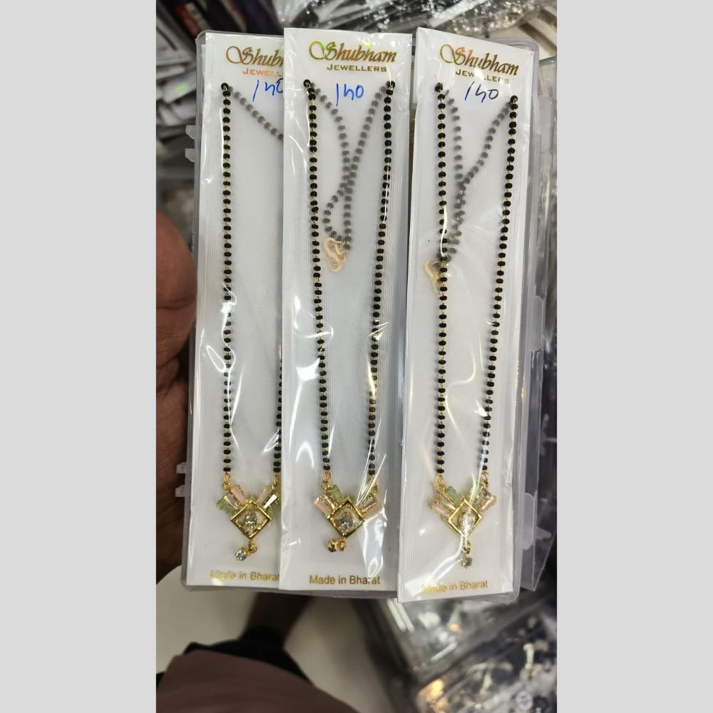 Manisha Jewellery Gold Plated Crystal Stone Manglasutra (One Piece Only)