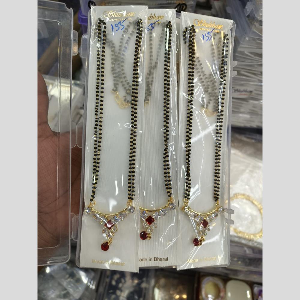 Manisha Jewellery Gold Plated Crystal Stone Manglasutra (One Piece Only)