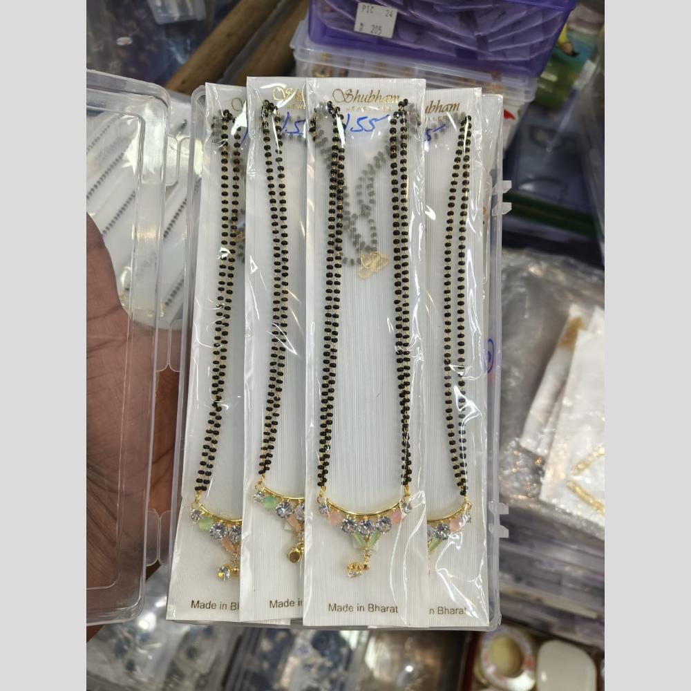 Manisha Jewellery Gold Plated Crystal Stone Manglasutra (One Piece Only)