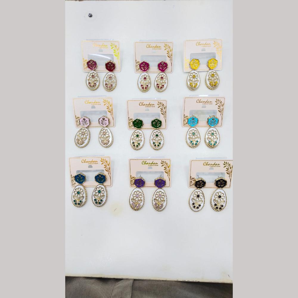 Manisha Jewellery Gold Plated Crystal Stone Dangler