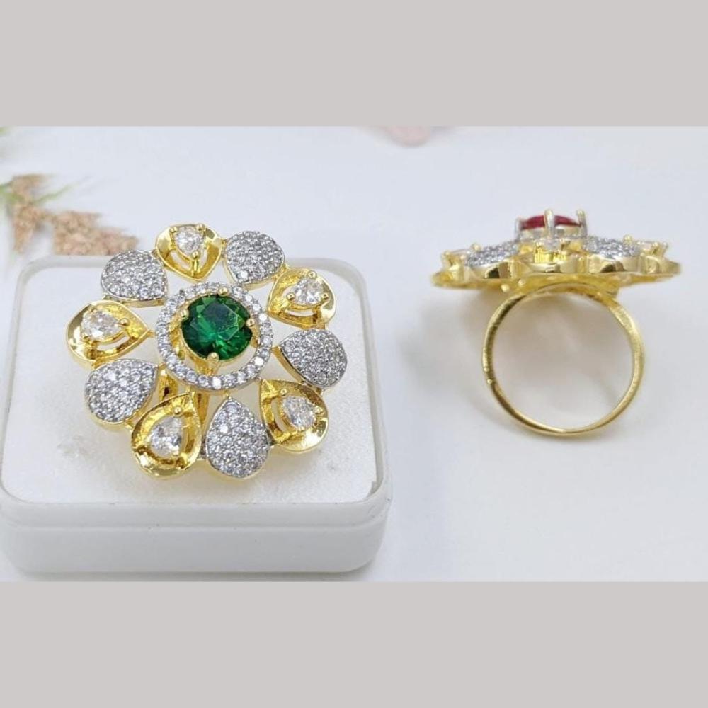 Manisha Jewellery Gold Plated Crystal Stone Ring